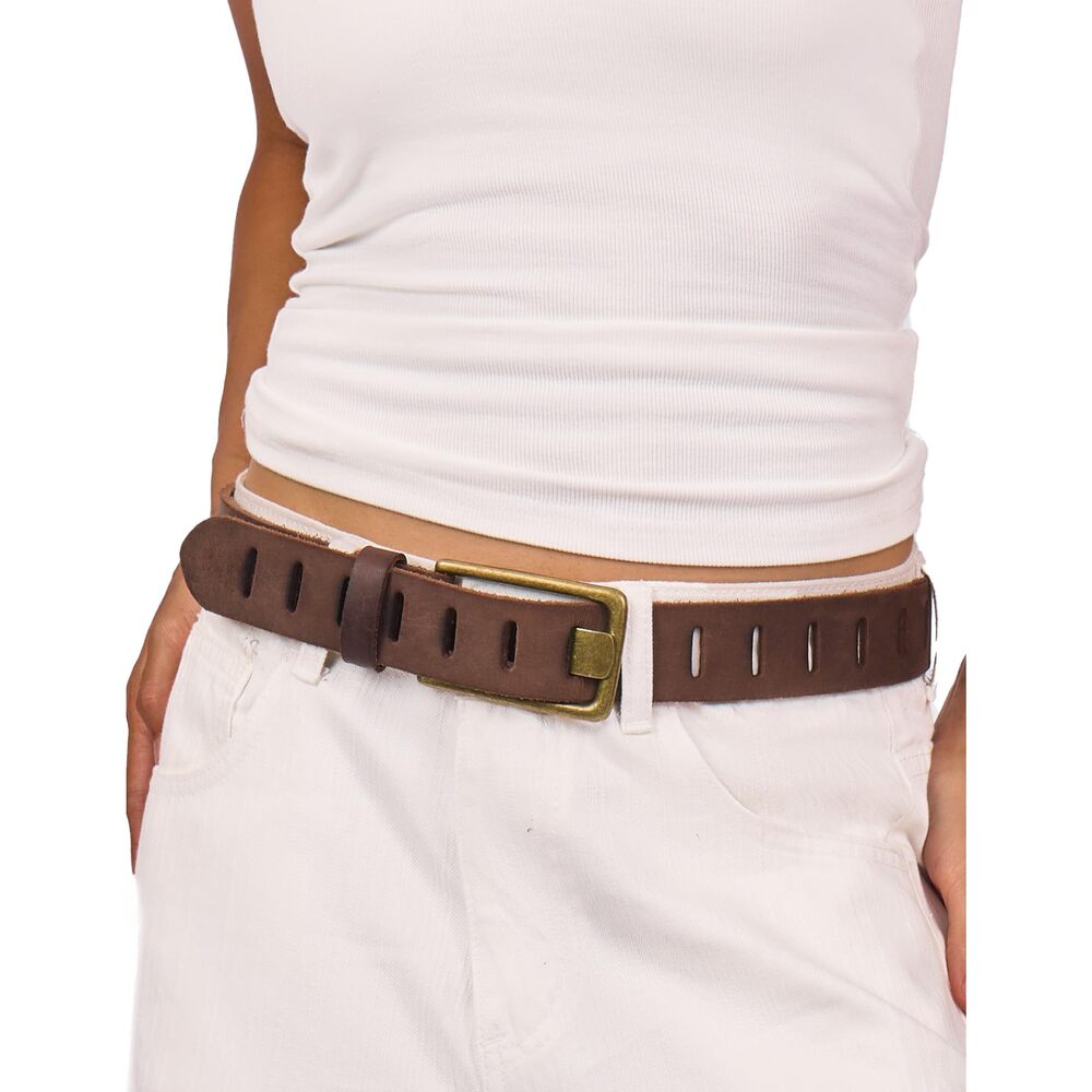 3641 Womens Genuine Leather Belt For Jeans Pants Western Cowgirl Wide Belts